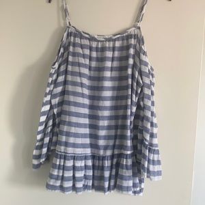 Beach lunch lounge cold shoulder stripes size XL
